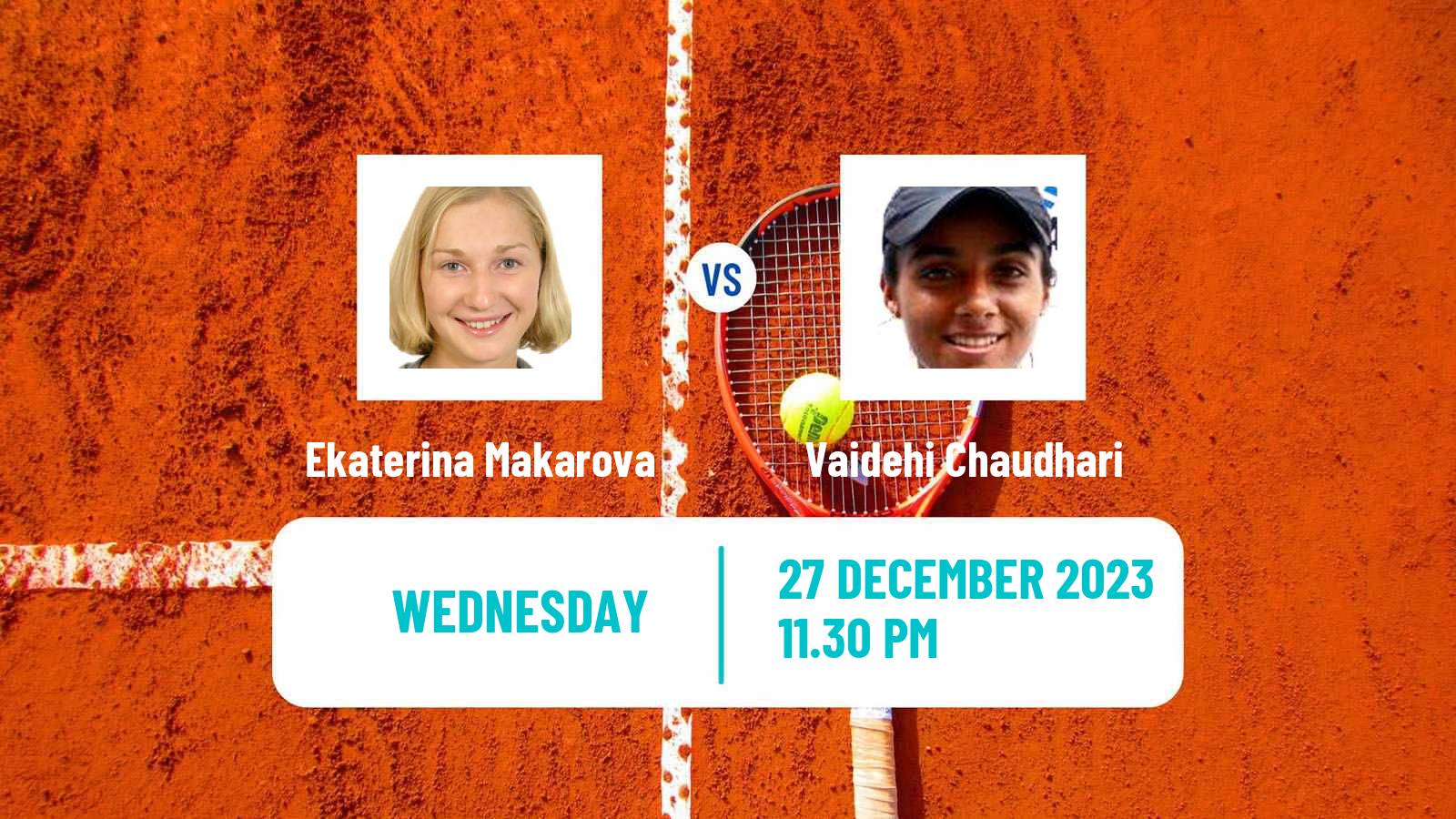 Tennis ITF W40 Navi Mumbai Women Ekaterina Makarova - Vaidehi Chaudhari