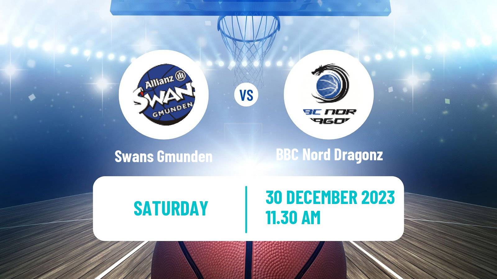 Basketball Austrian Superliga Basketball Swans Gmunden - BBC Nord Dragonz