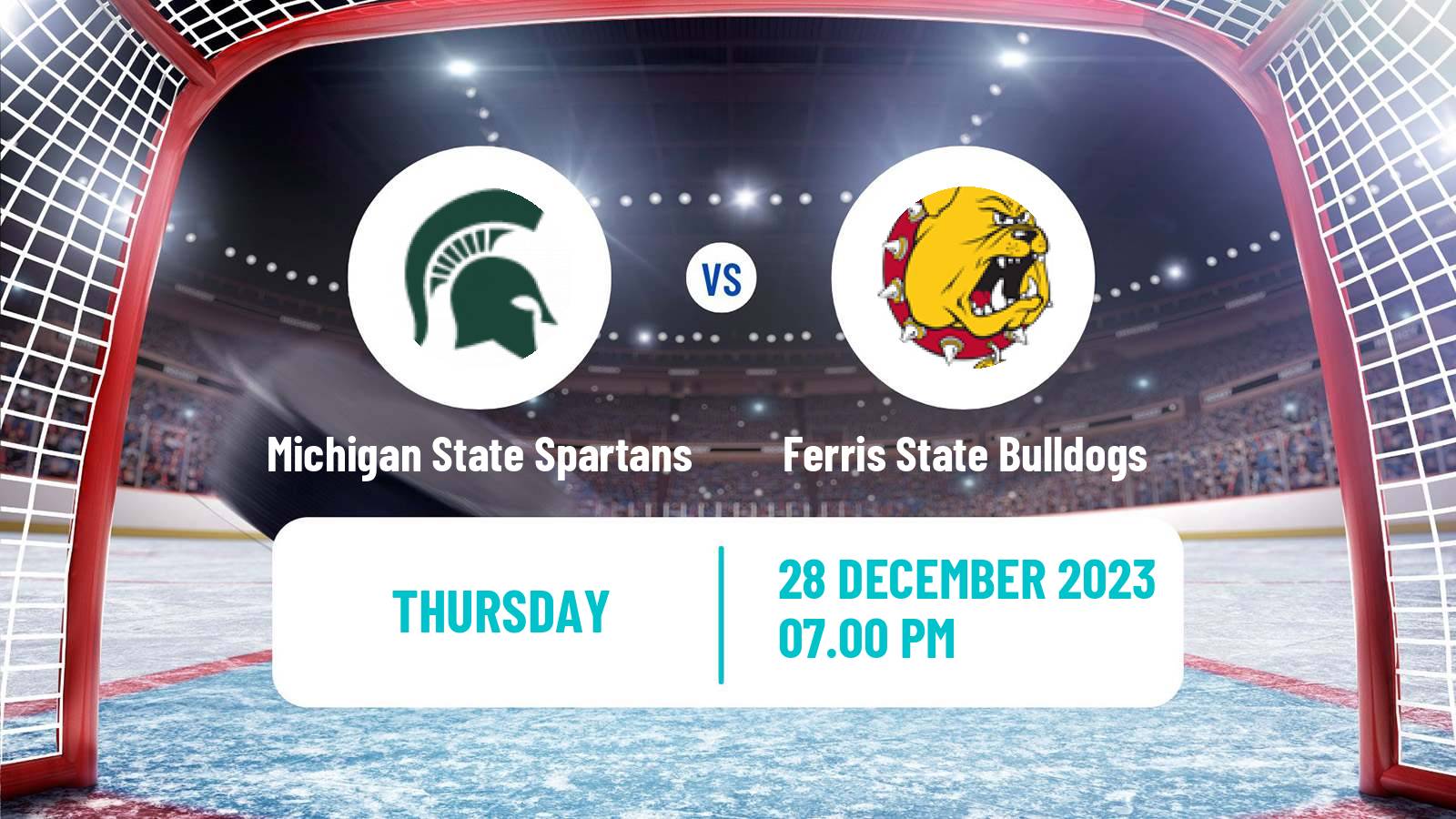 Hockey NCAA Hockey Michigan State Spartans - Ferris State Bulldogs