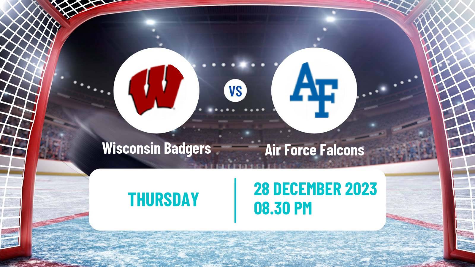 Hockey NCAA Hockey Wisconsin Badgers - Air Force Falcons