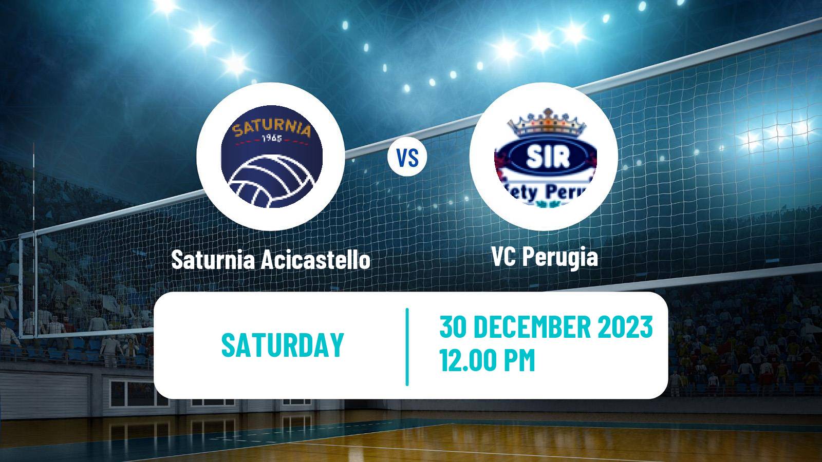 Volleyball Italian SuperLega Volleyball Saturnia Acicastello - Perugia