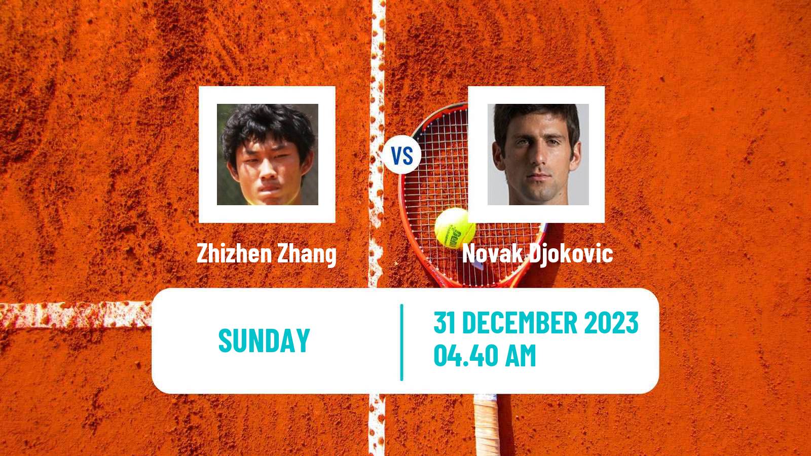 Tennis ATP United Cup Zhizhen Zhang - Novak Djokovic