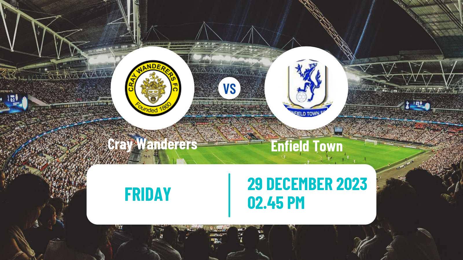 Soccer English Isthmian League Premier Division Cray Wanderers - Enfield Town