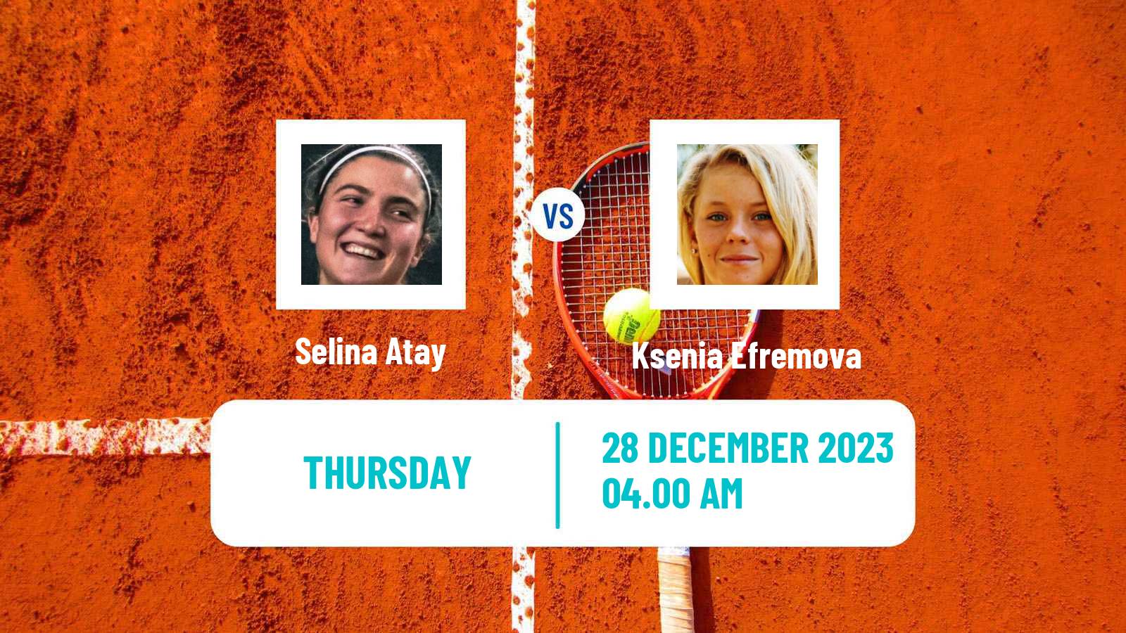 Tennis ITF W15 Monastir 44 Women Selina Atay - Ksenia Efremova