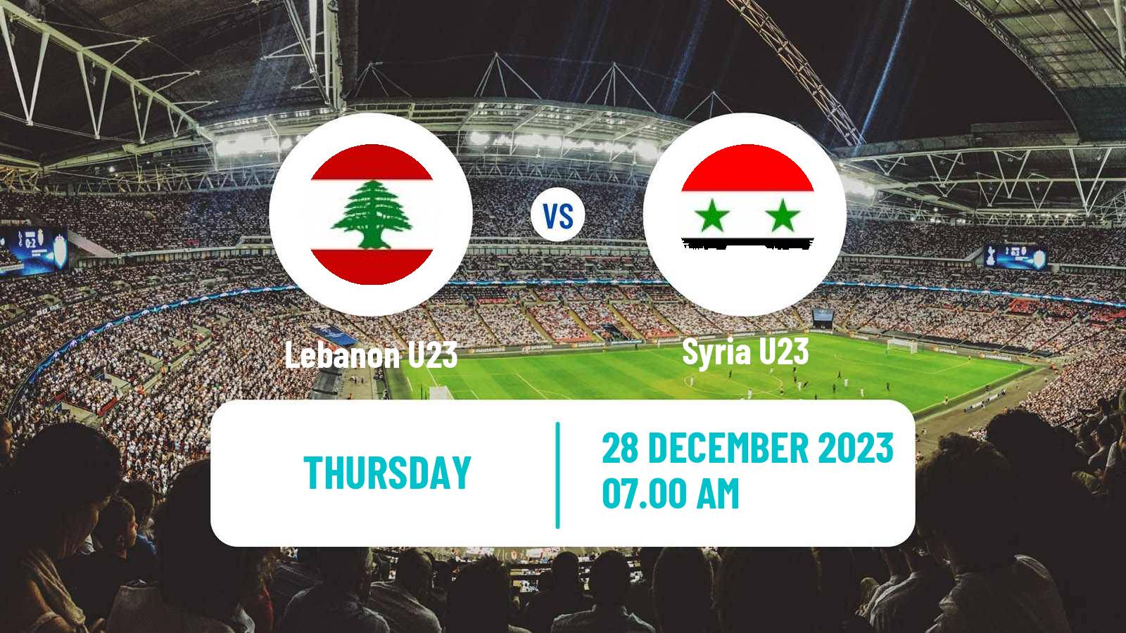 Soccer Friendly Lebanon U23 - Syria U23