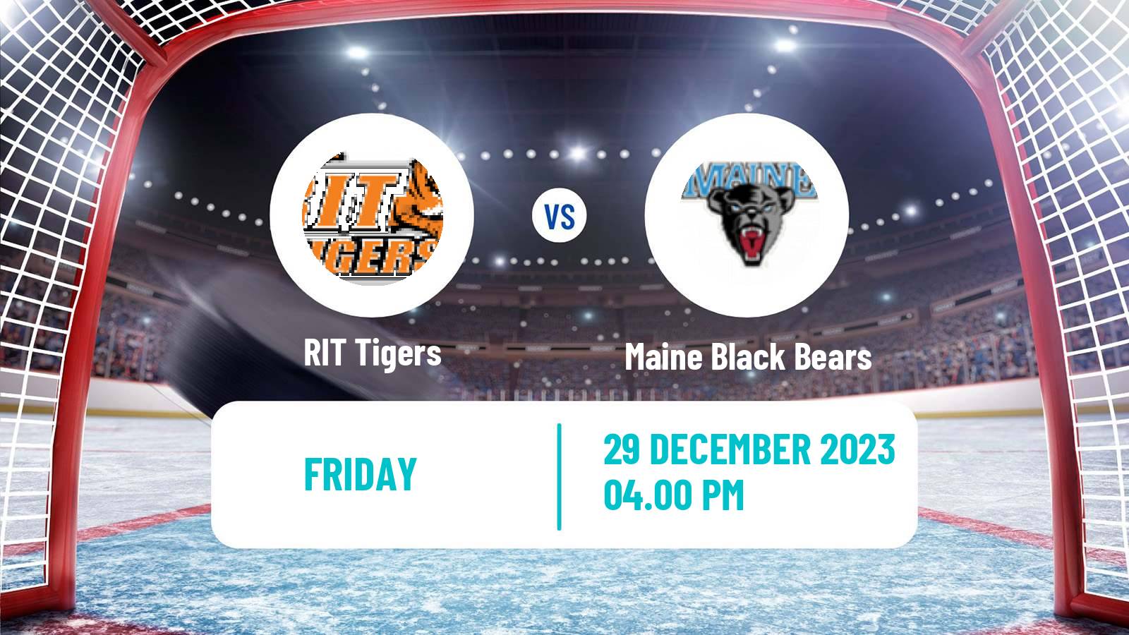 Hockey NCAA Hockey RIT Tigers - Maine Black Bears