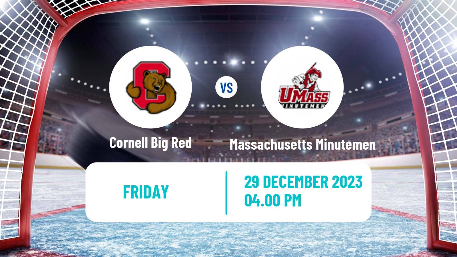 Hockey NCAA Hockey Cornell Big Red - Massachusetts Minutemen