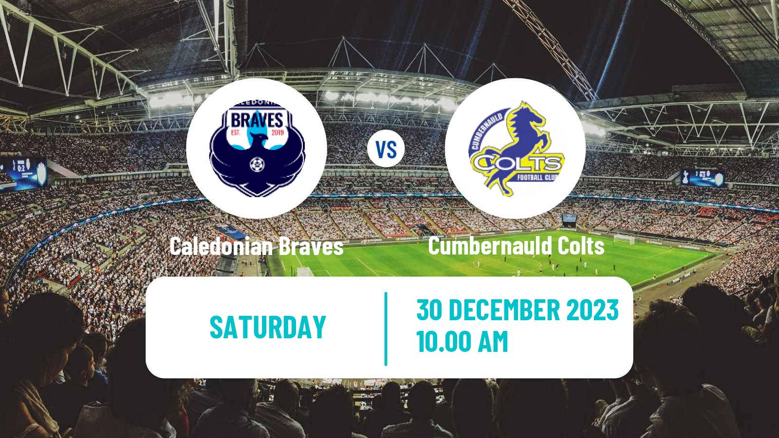 Soccer Scottish Lowland League Caledonian Braves - Cumbernauld Colts