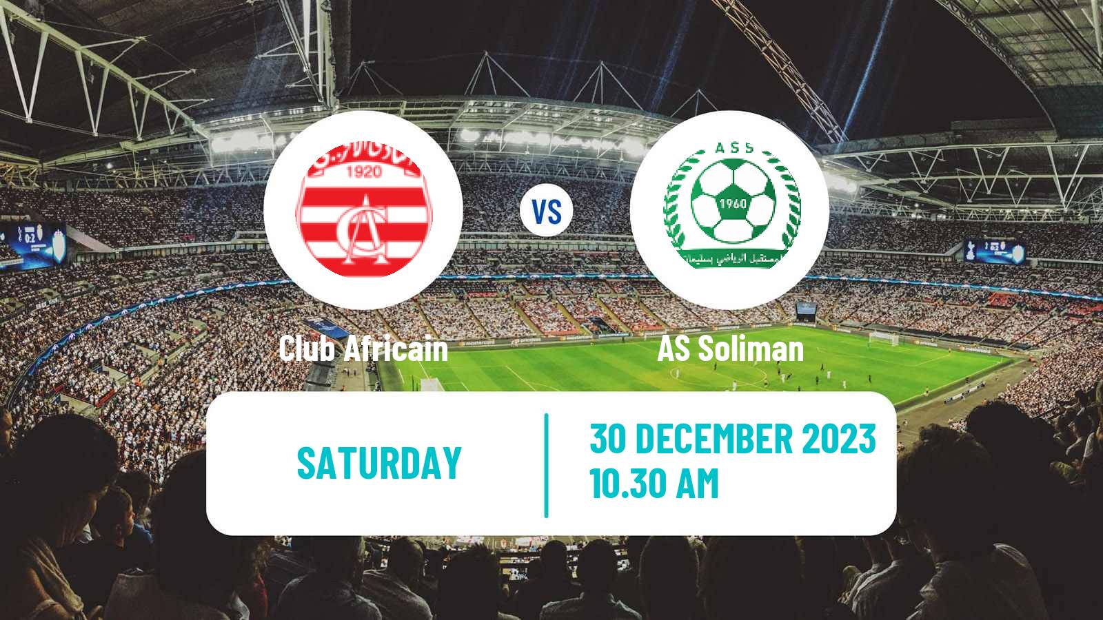 Soccer Tunisian Ligue Professionnelle 1 Club Africain - Soliman