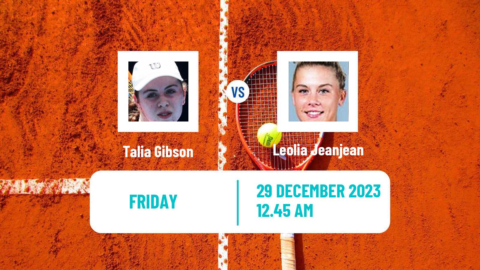 Tennis WTA Brisbane Talia Gibson - Leolia Jeanjean