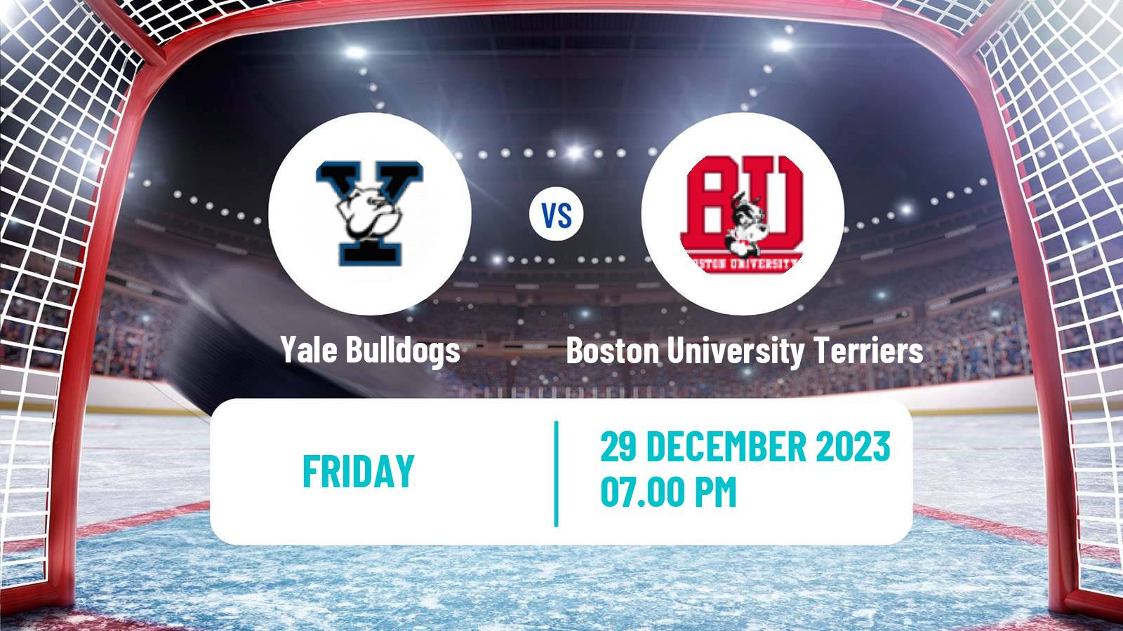 Hockey NCAA Hockey Yale Bulldogs - Boston University Terriers