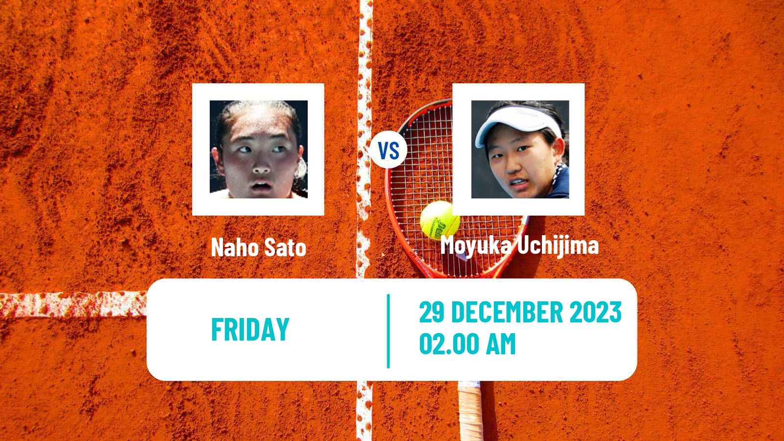 Tennis ITF W40 Navi Mumbai Women Naho Sato - Moyuka Uchijima