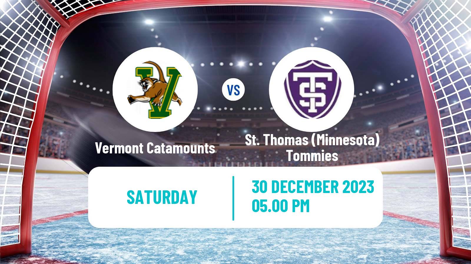 Hockey NCAA Hockey Vermont Catamounts - St. Thomas (Minnesota) Tommies