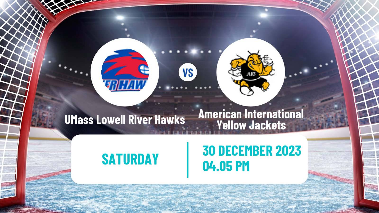 Hockey NCAA Hockey UMass Lowell River Hawks - American International Yellow Jackets