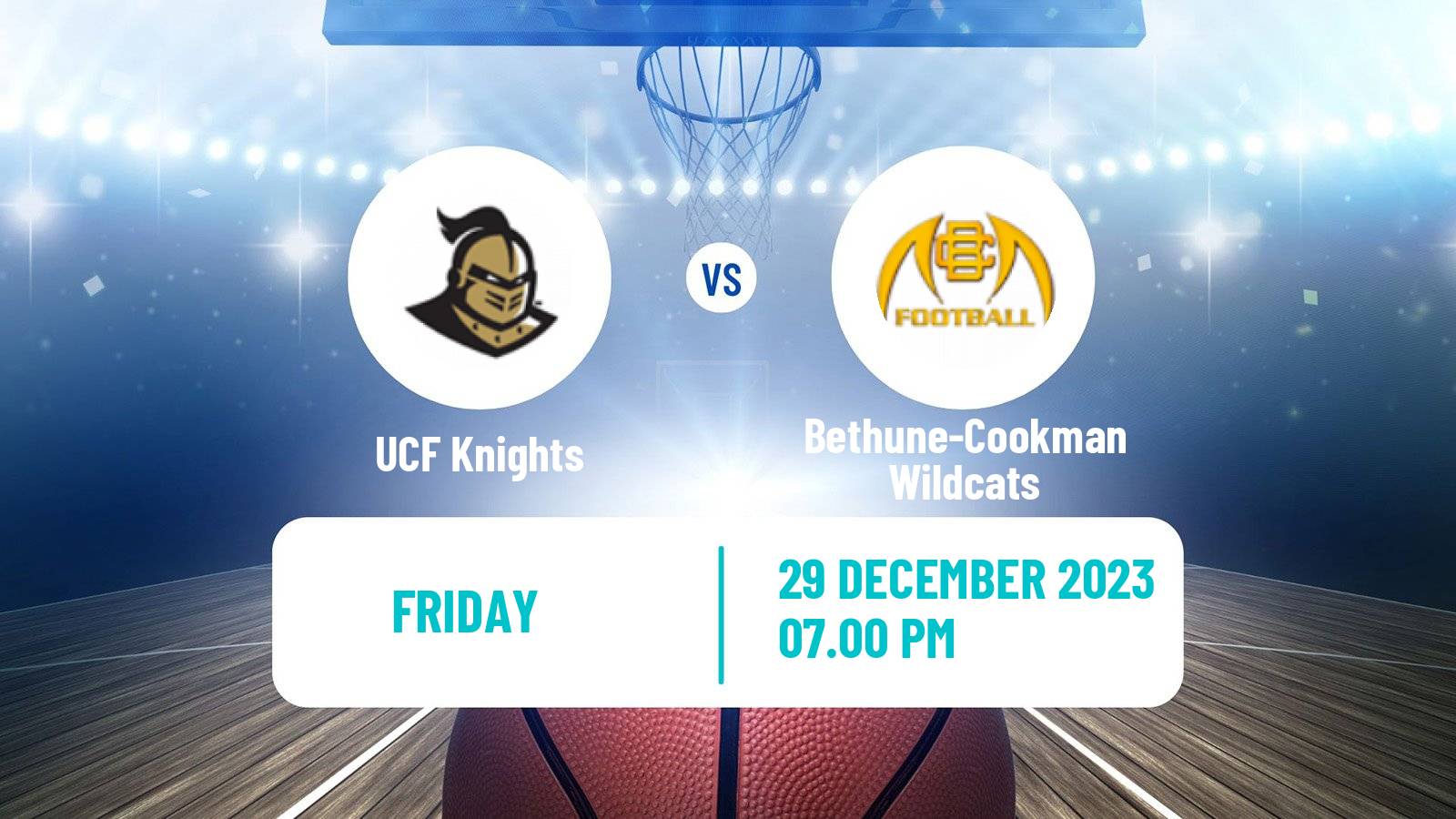 Basketball NCAA College Basketball UCF Knights - Bethune-Cookman Wildcats