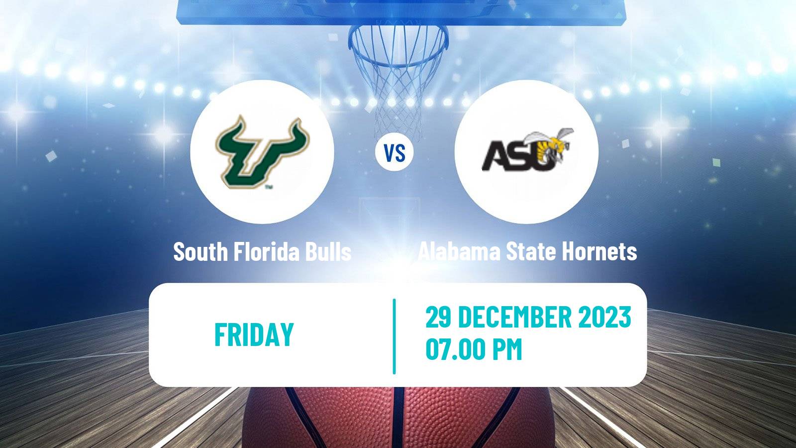 Basketball NCAA College Basketball South Florida Bulls - Alabama State Hornets