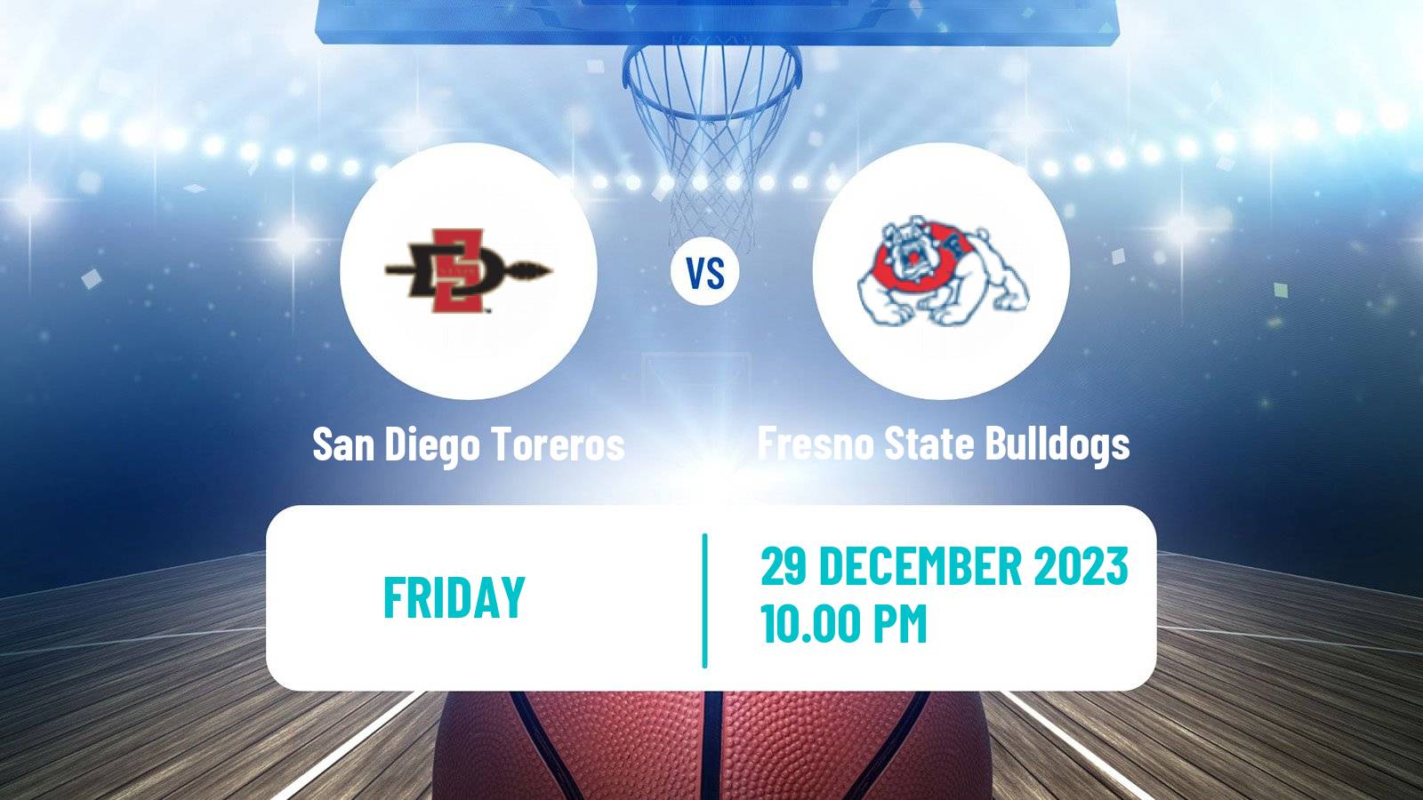Basketball NCAA College Basketball San Diego Toreros - Fresno State Bulldogs