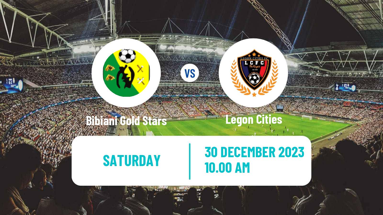 Soccer Ghanaian Premier League Bibiani Gold Stars - Legon Cities