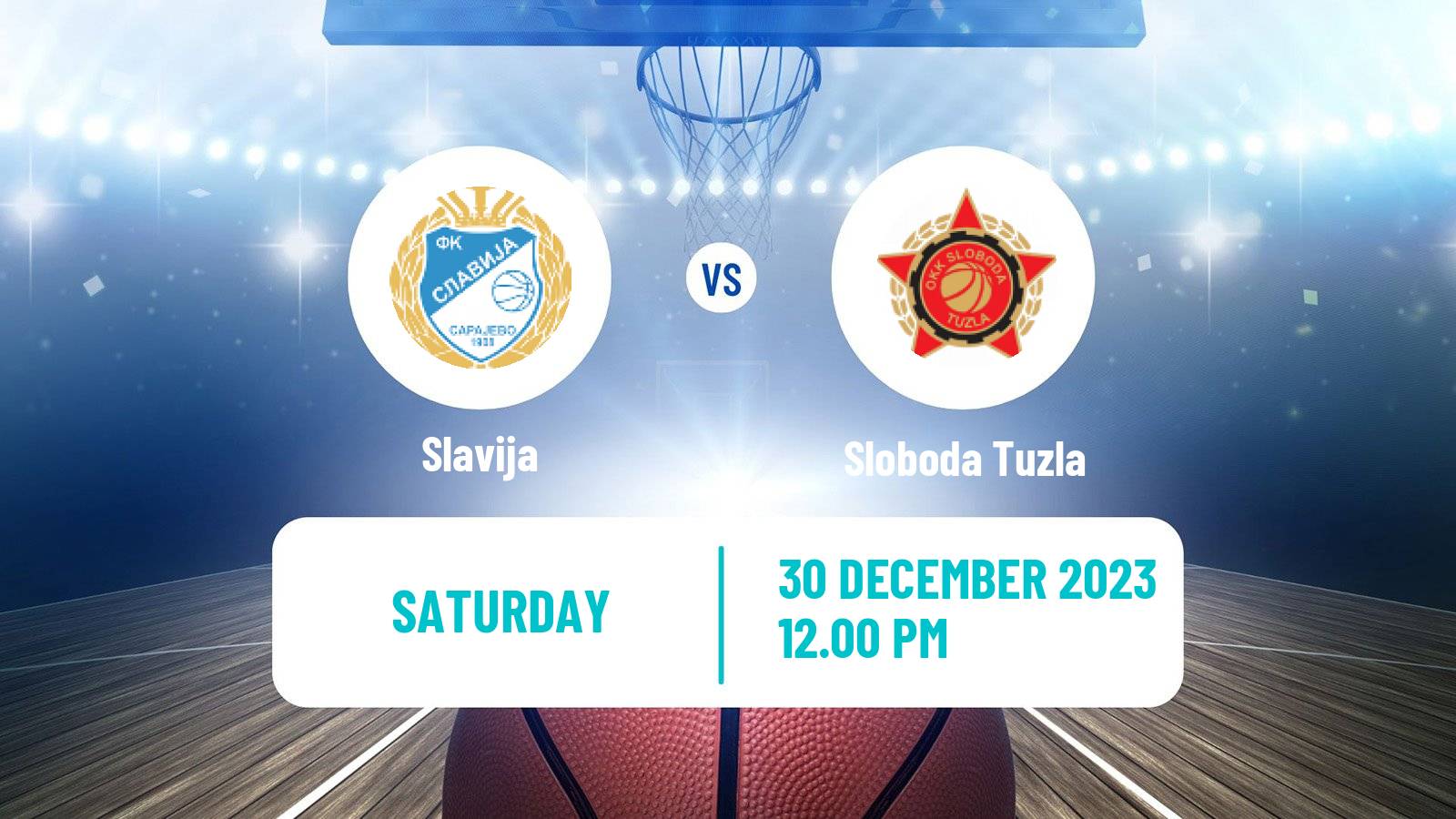 Basketball Bosnian Prvenstvo Basketball Slavija - Sloboda Tuzla