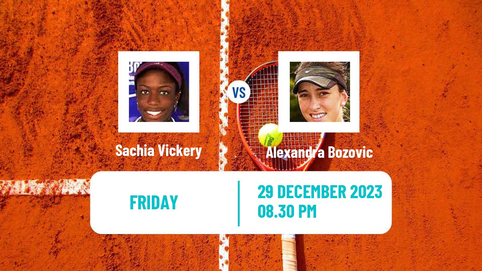 Tennis WTA Auckland Sachia Vickery - Alexandra Bozovic