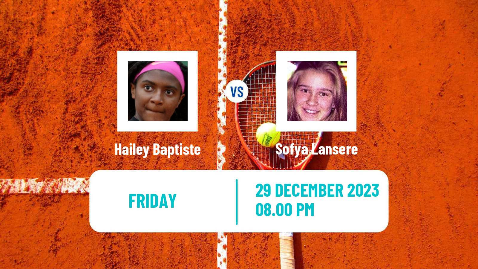 Tennis WTA Brisbane Hailey Baptiste - Sofya Lansere