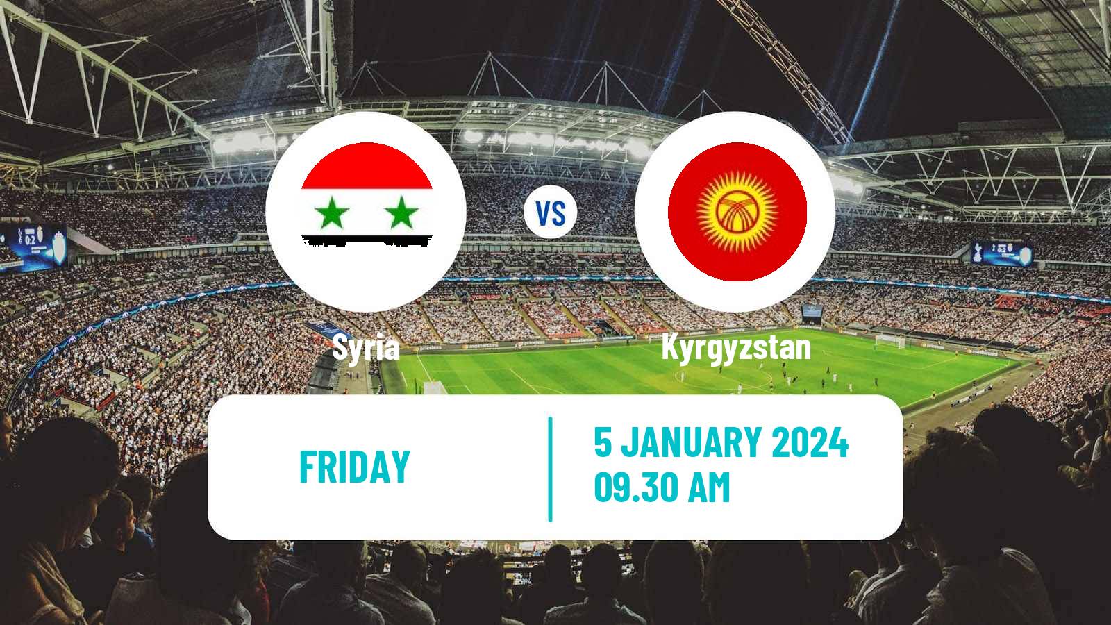 Soccer Friendly Syria - Kyrgyzstan