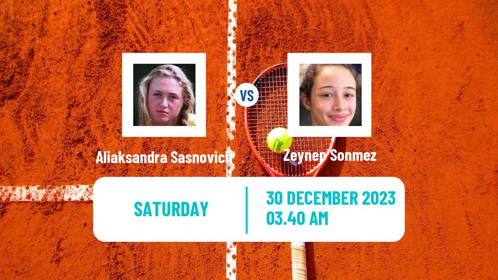 Tennis WTA Brisbane Aliaksandra Sasnovich - Zeynep Sonmez
