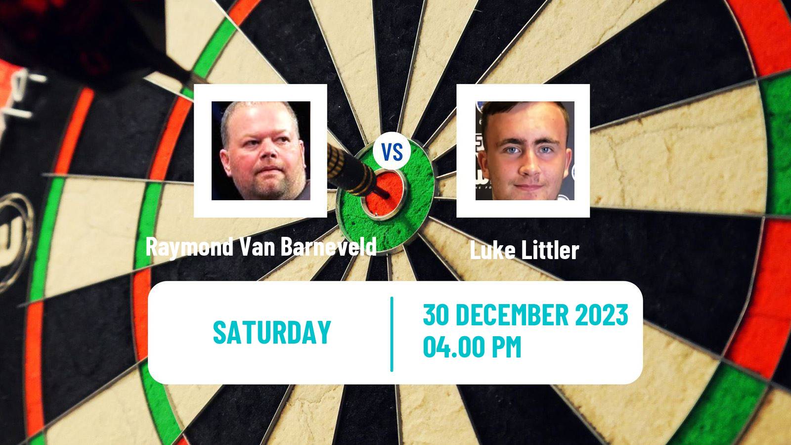 Darts PDC World Championship Raymond Van Barneveld - Luke Littler