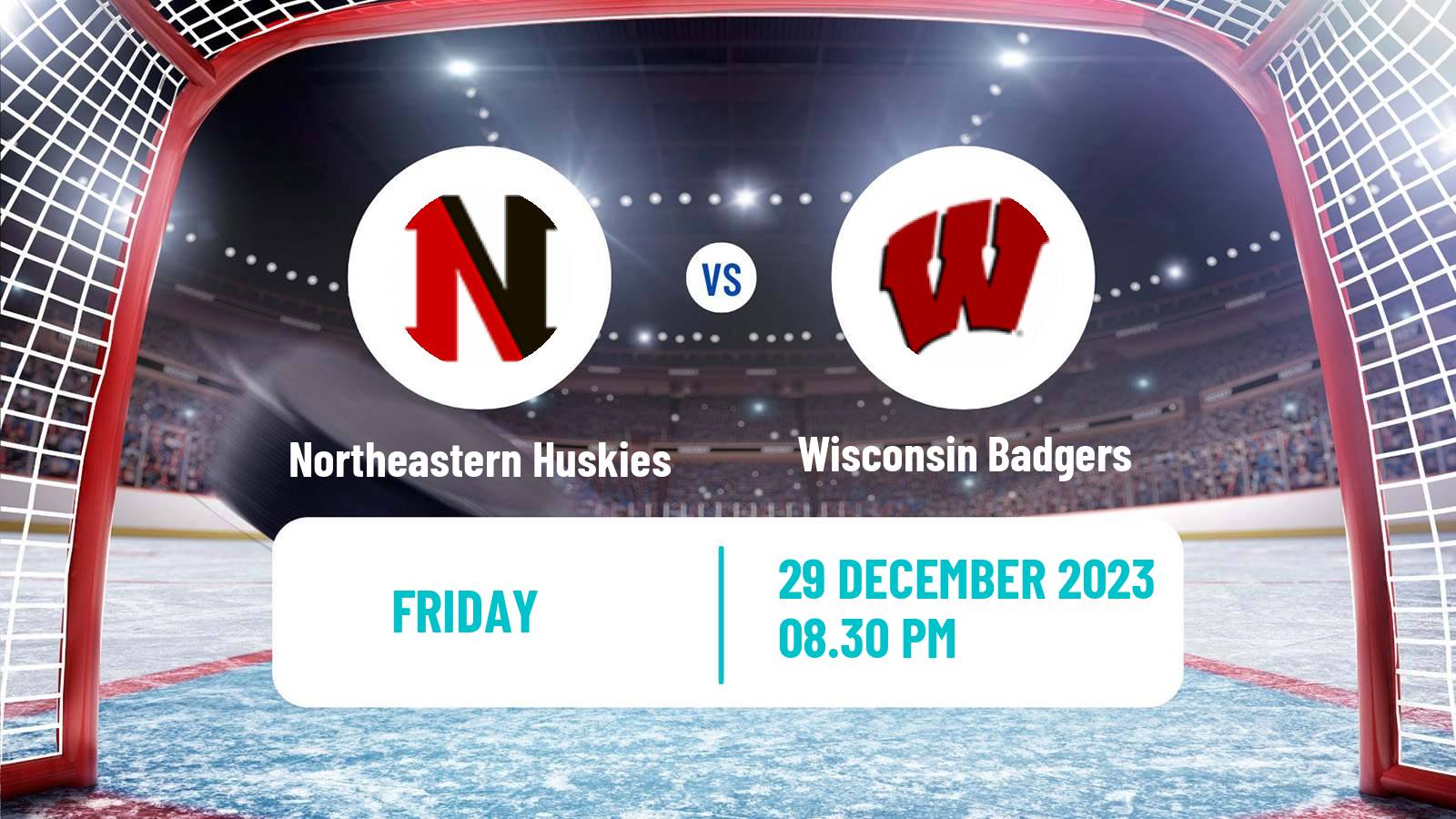 Hockey NCAA Hockey Northeastern Huskies - Wisconsin Badgers