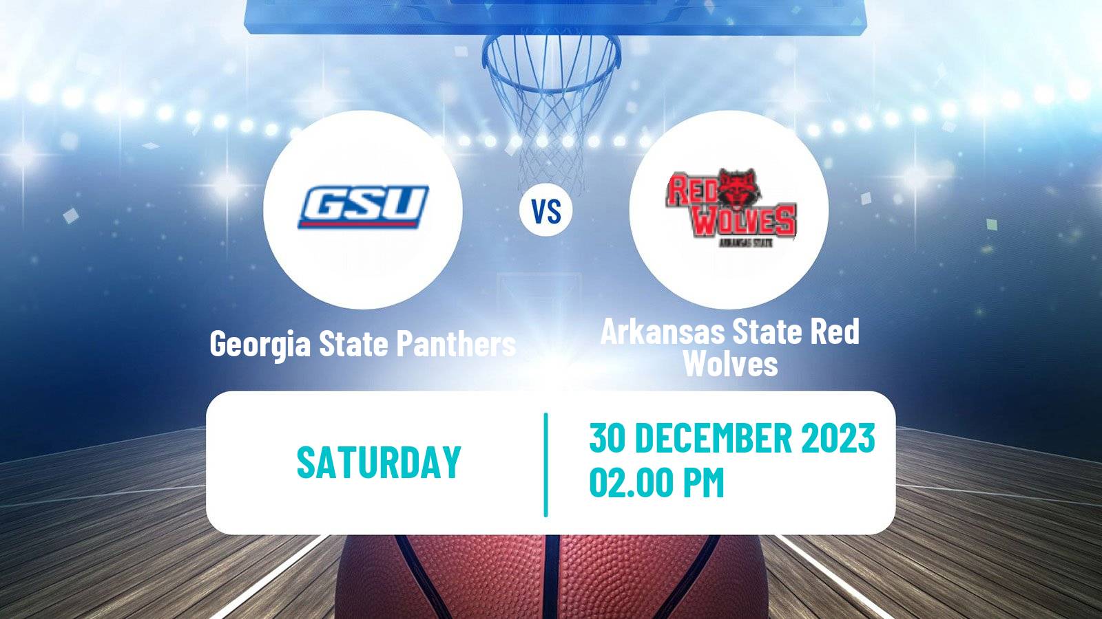 Basketball NCAA College Basketball Georgia State Panthers - Arkansas State Red Wolves