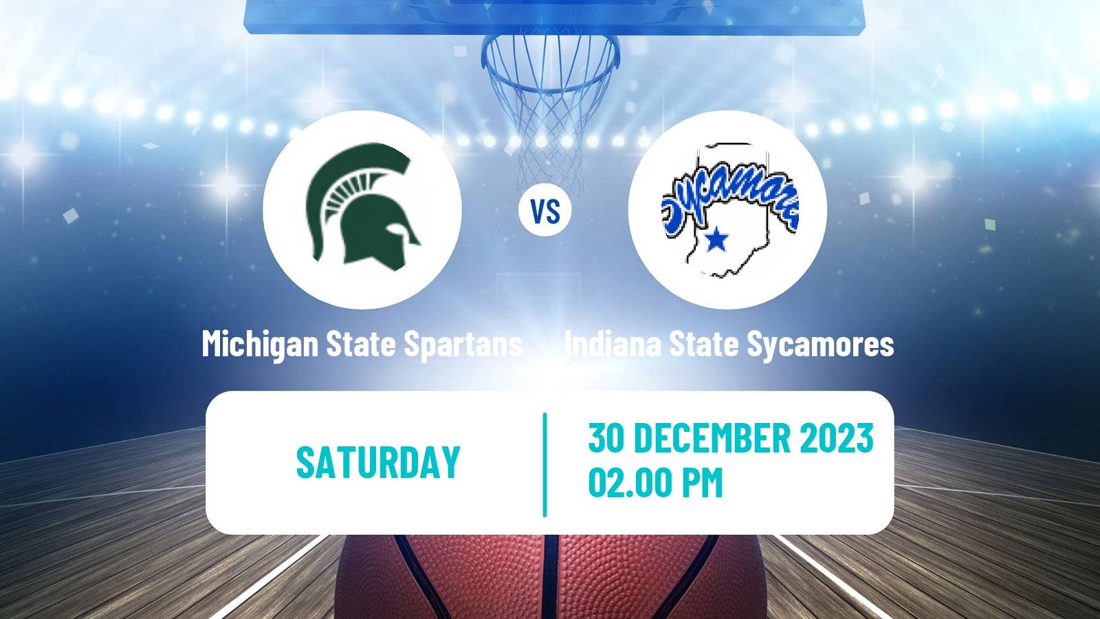 Basketball NCAA College Basketball Michigan State Spartans - Indiana State Sycamores