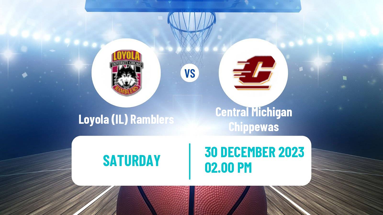 Basketball NCAA College Basketball Loyola IL Ramblers - Central Michigan Chippewas