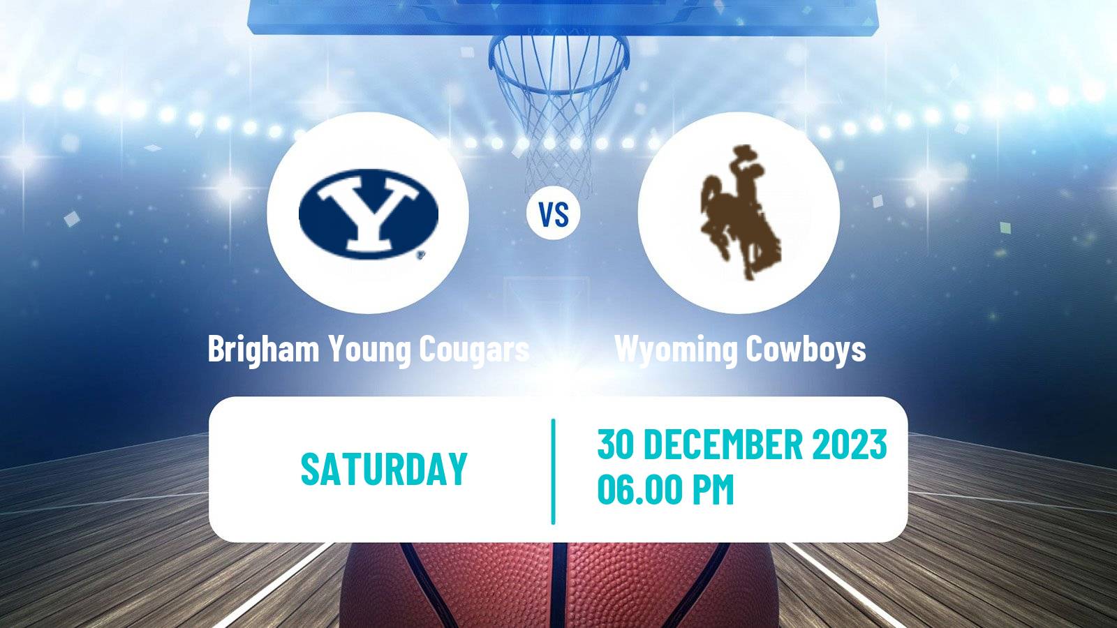 Basketball NCAA College Basketball Wyoming Cowboys - Brigham Young Cougars