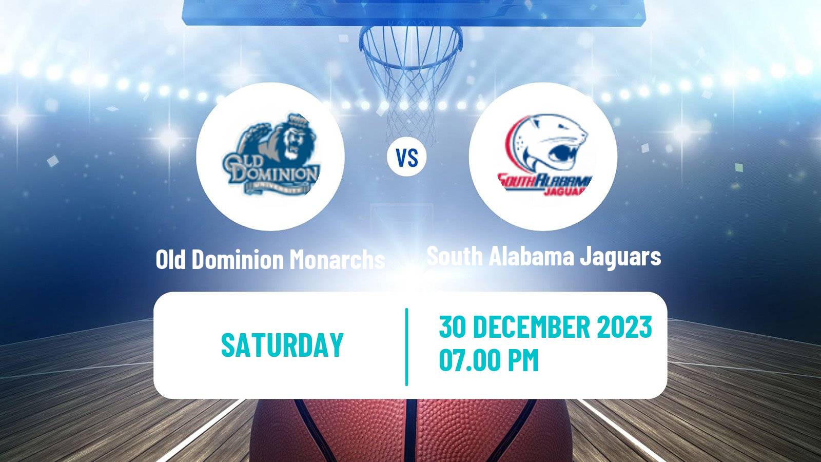 Basketball NCAA College Basketball Old Dominion Monarchs - South Alabama Jaguars
