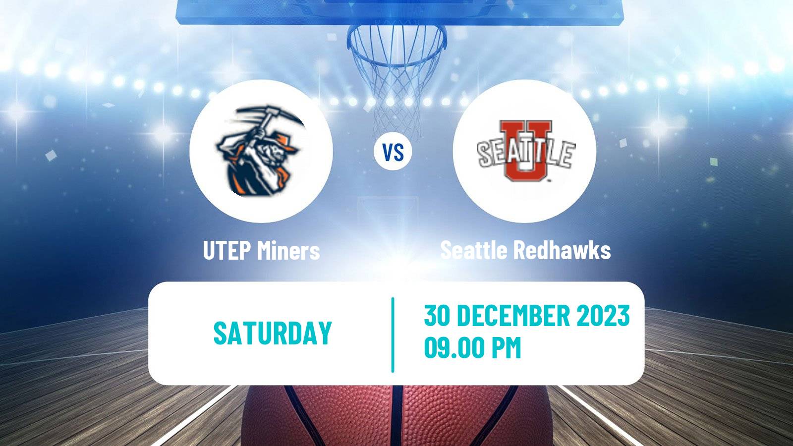 Basketball NCAA College Basketball UTEP Miners - Seattle Redhawks