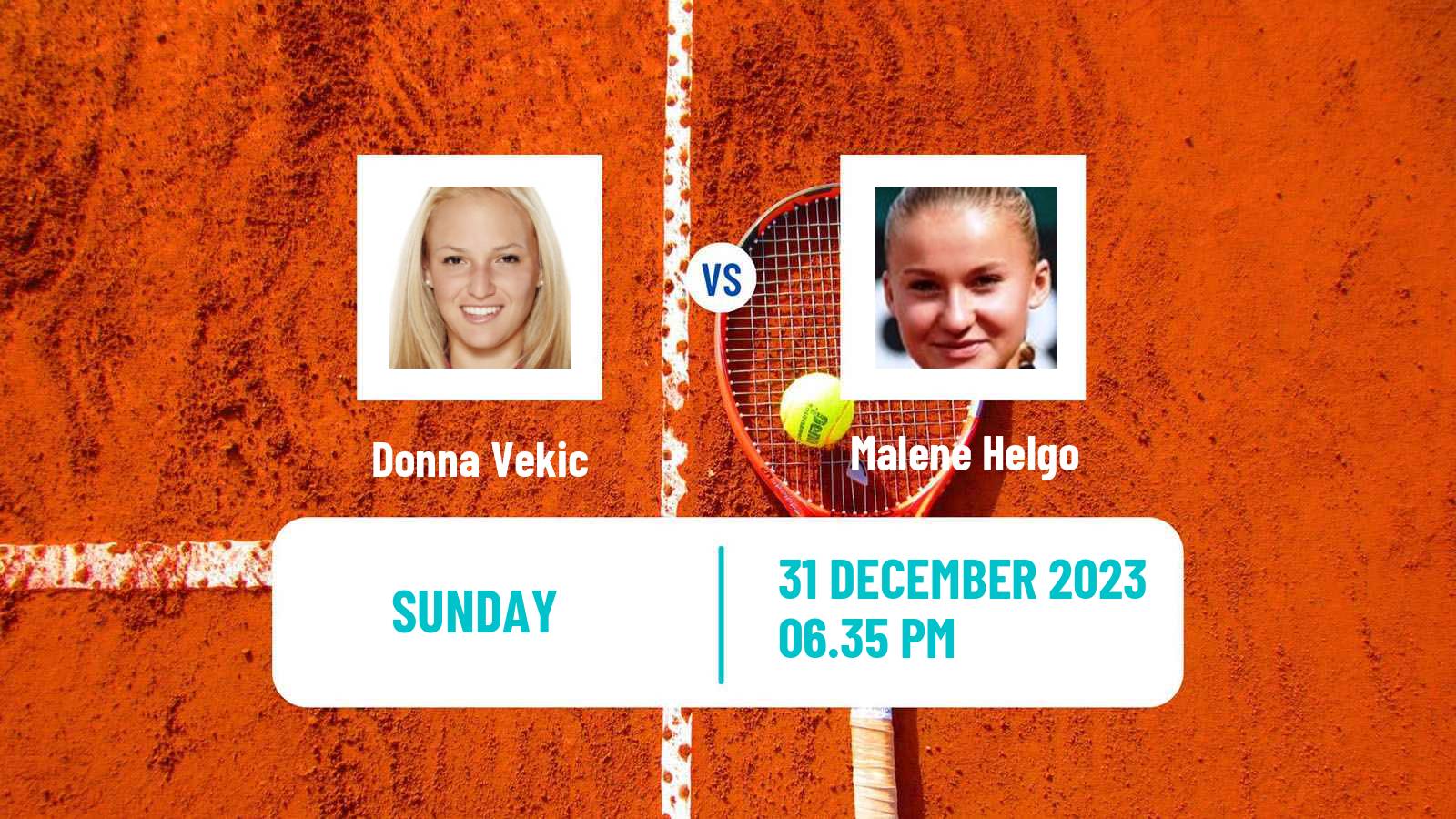 Tennis WTA United Cup Donna Vekic - Malene Helgo