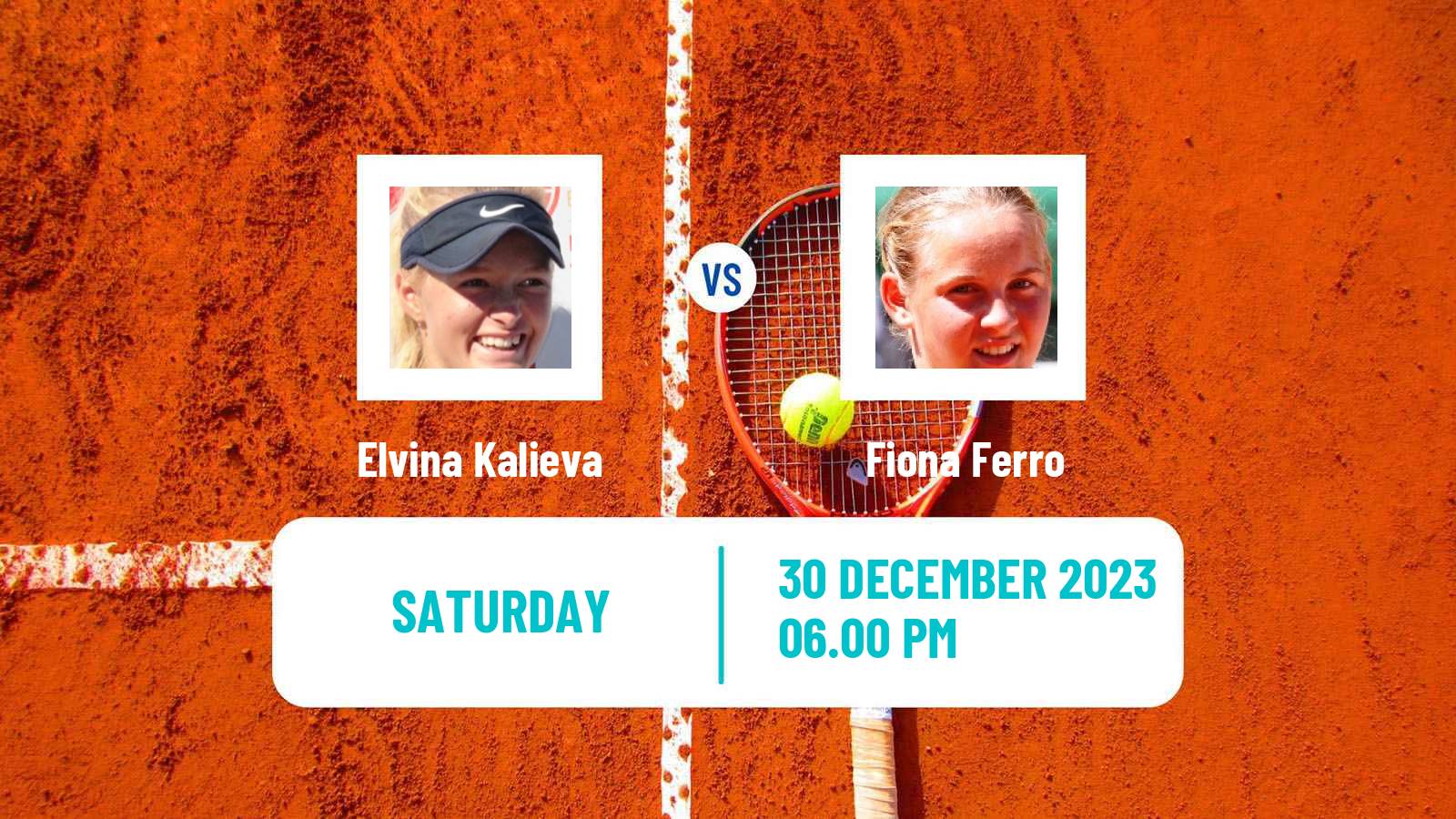 Tennis Canberra Challenger Women Elvina Kalieva - Fiona Ferro