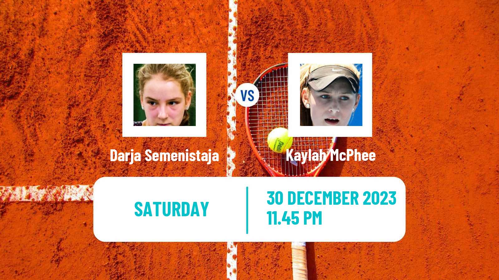 Tennis Canberra Challenger Women Darja Semenistaja - Kaylah McPhee