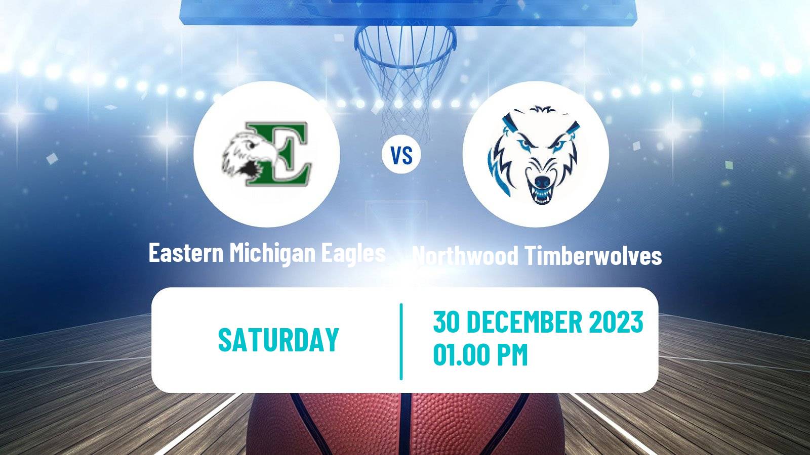 Basketball NCAA College Basketball Eastern Michigan Eagles - Northwood Timberwolves