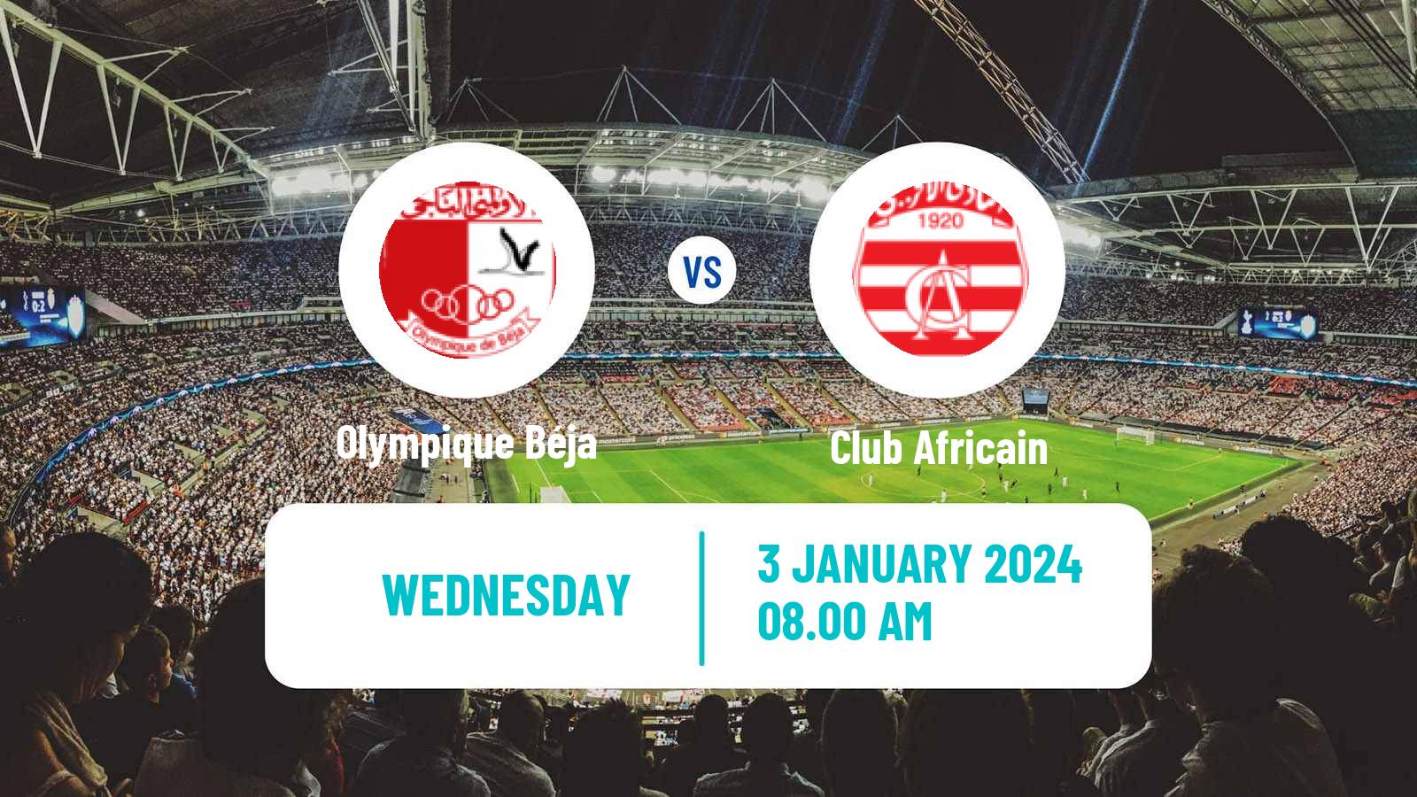 Soccer Tunisian Ligue Professionnelle 1 Olympique Béja - Club Africain