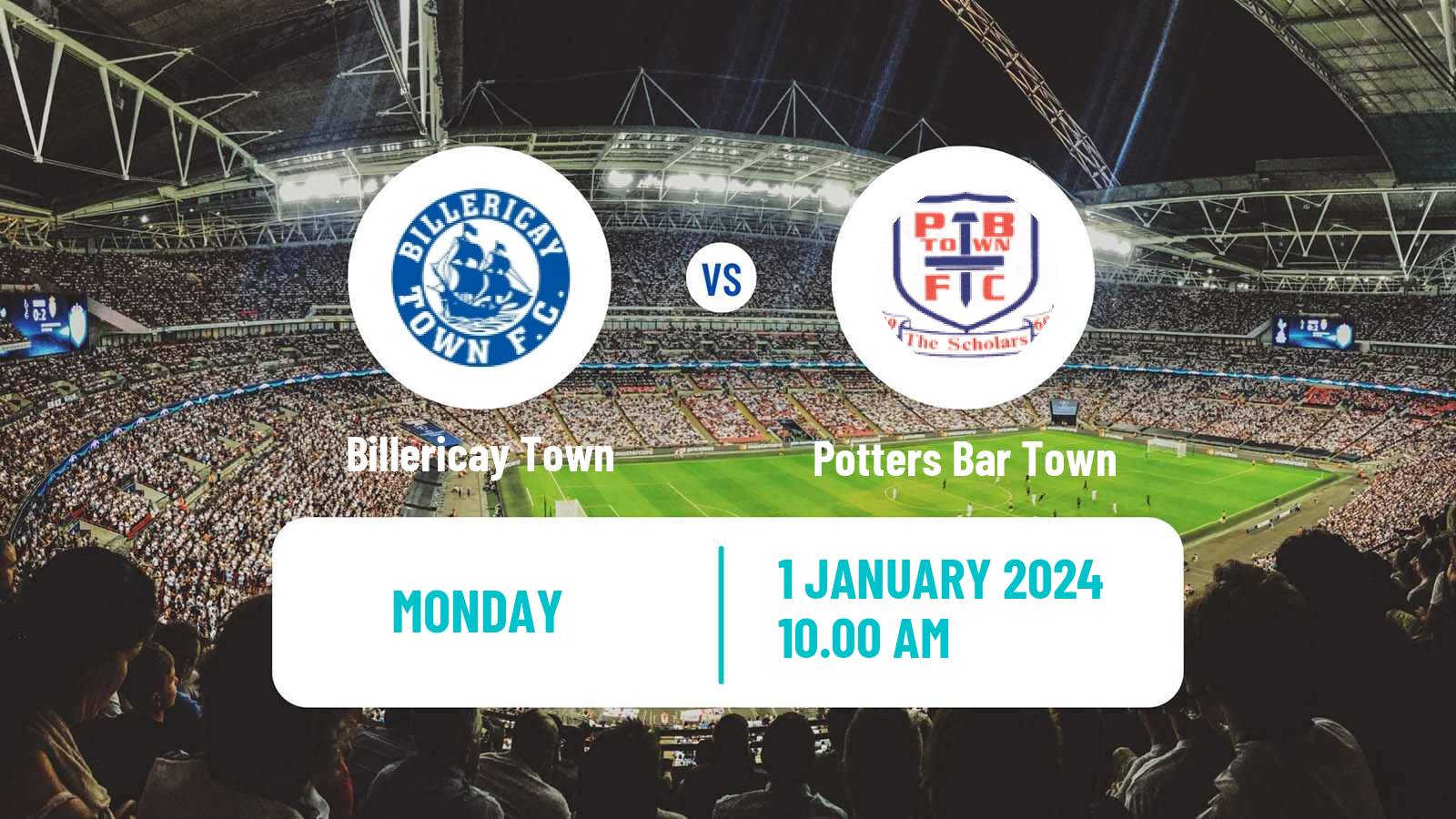 Soccer English Isthmian League Premier Division Billericay Town - Potters Bar Town