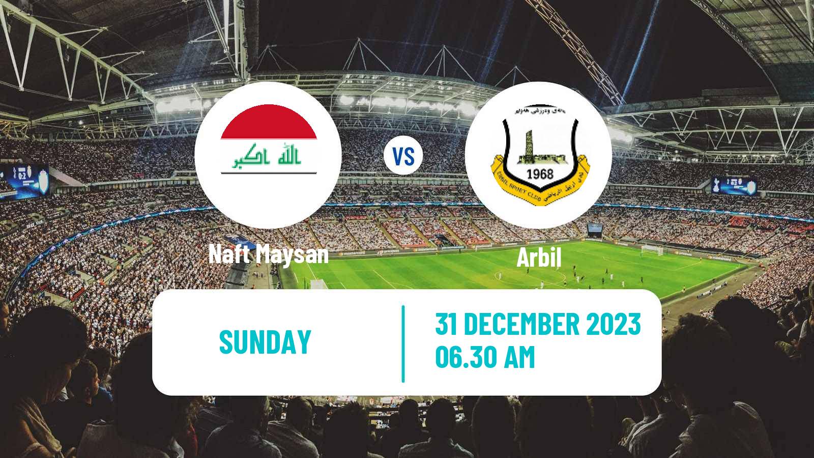 Soccer Iraqi Premier League Naft Maysan - Arbil