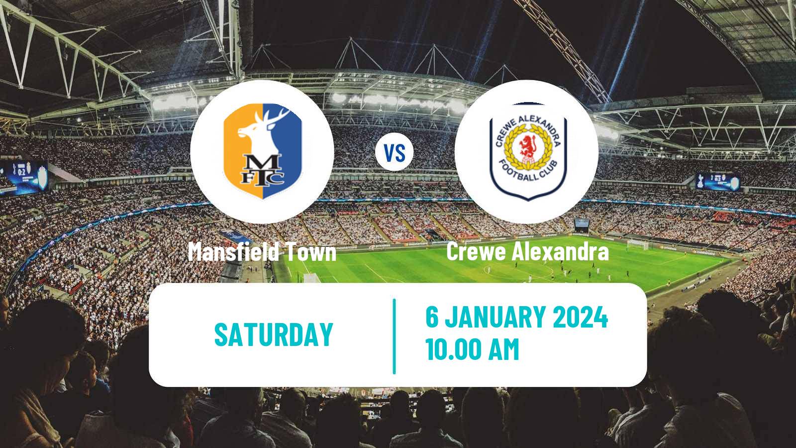 Soccer English League Two Mansfield Town - Crewe Alexandra