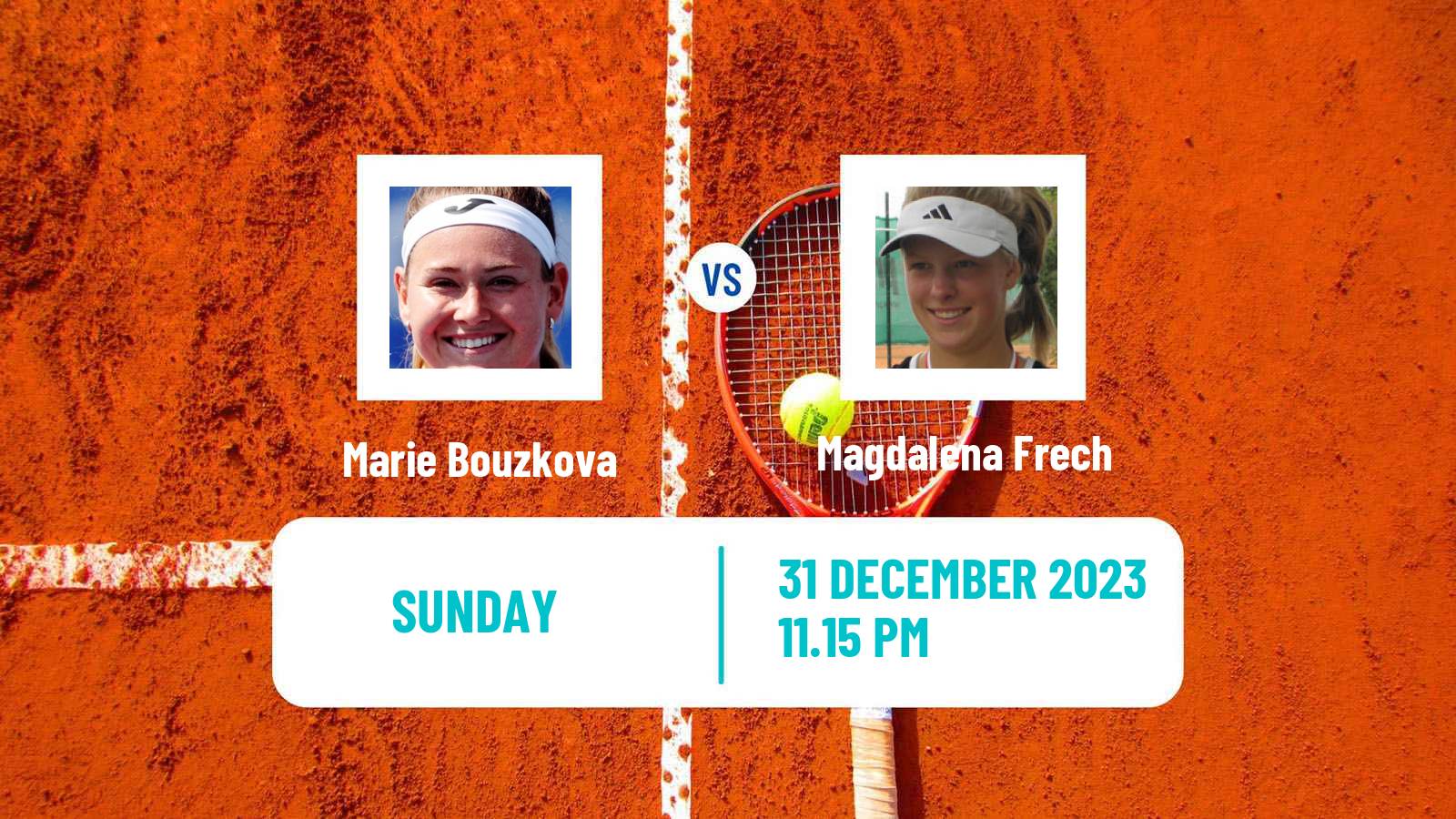 Tennis WTA Auckland Marie Bouzkova - Magdalena Frech