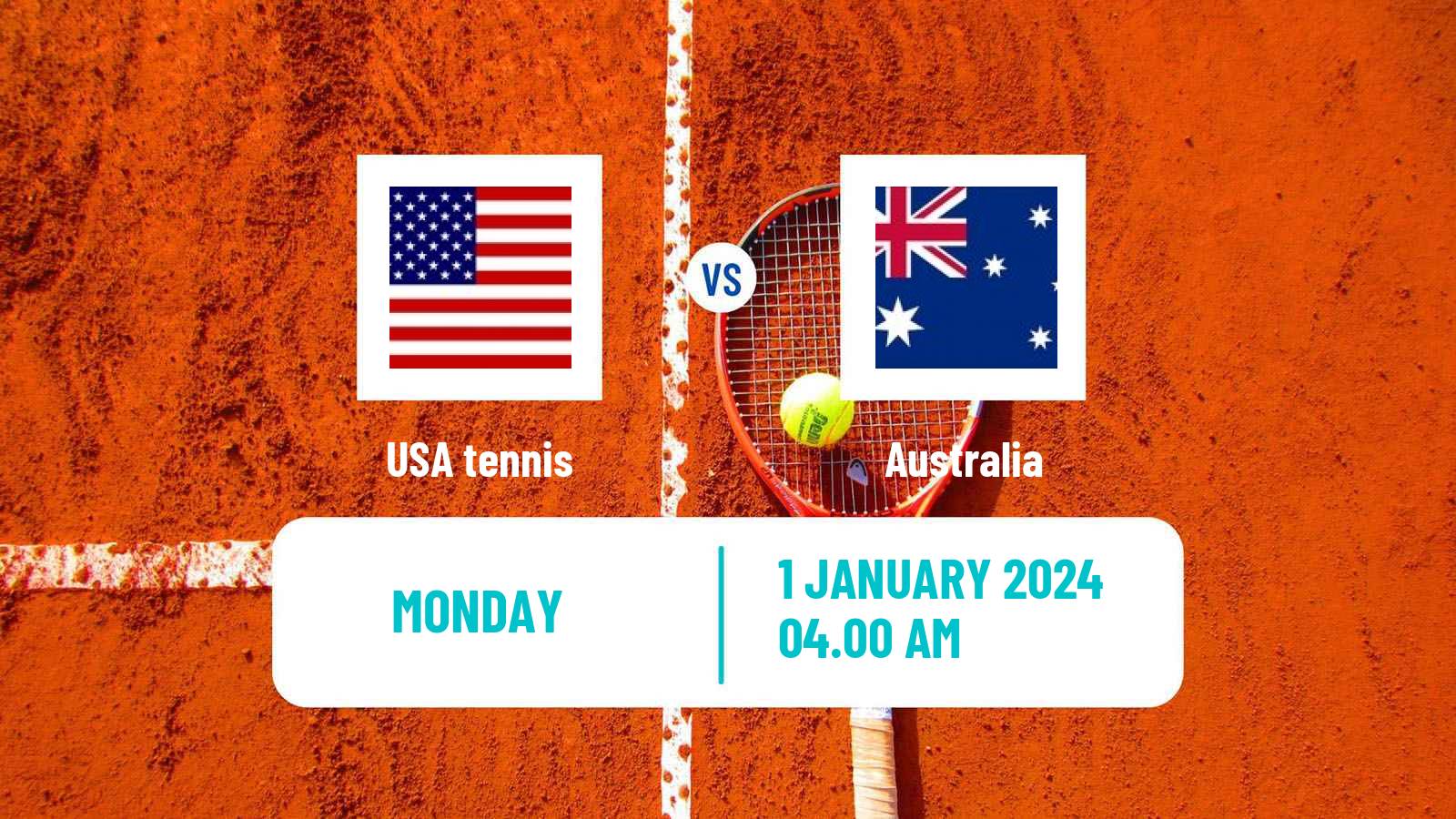 Tennis United Cup Teams Mix Tennis USA - Australia