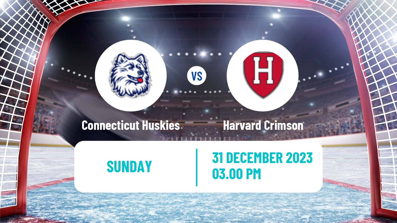 Hockey NCAA Hockey Connecticut Huskies - Harvard Crimson