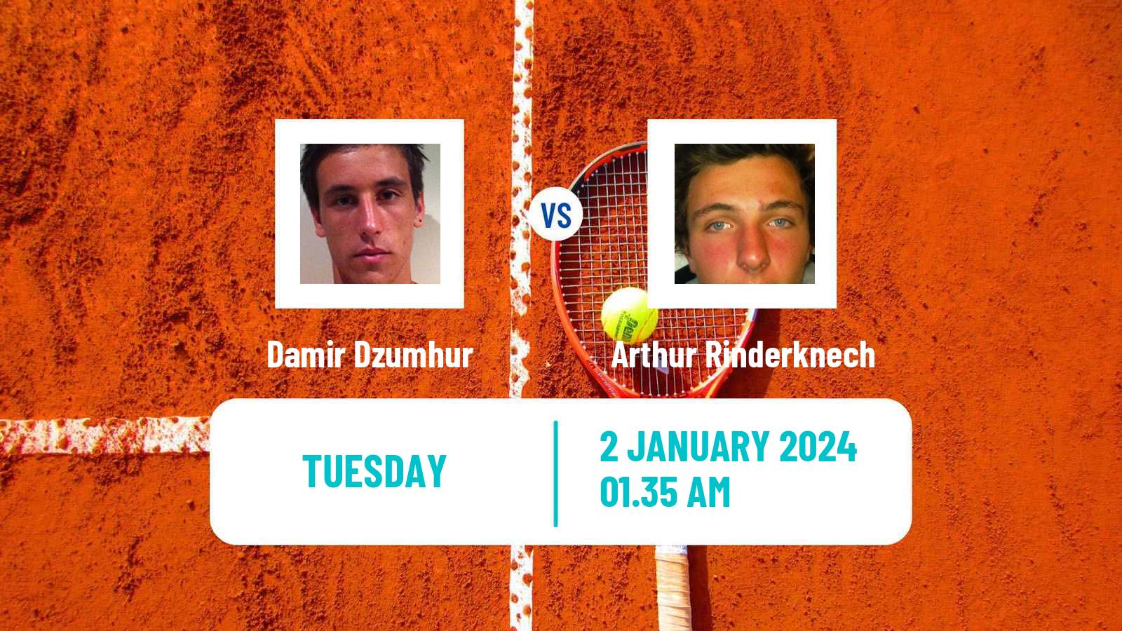 Tennis Canberra Challenger Men Damir Dzumhur - Arthur Rinderknech