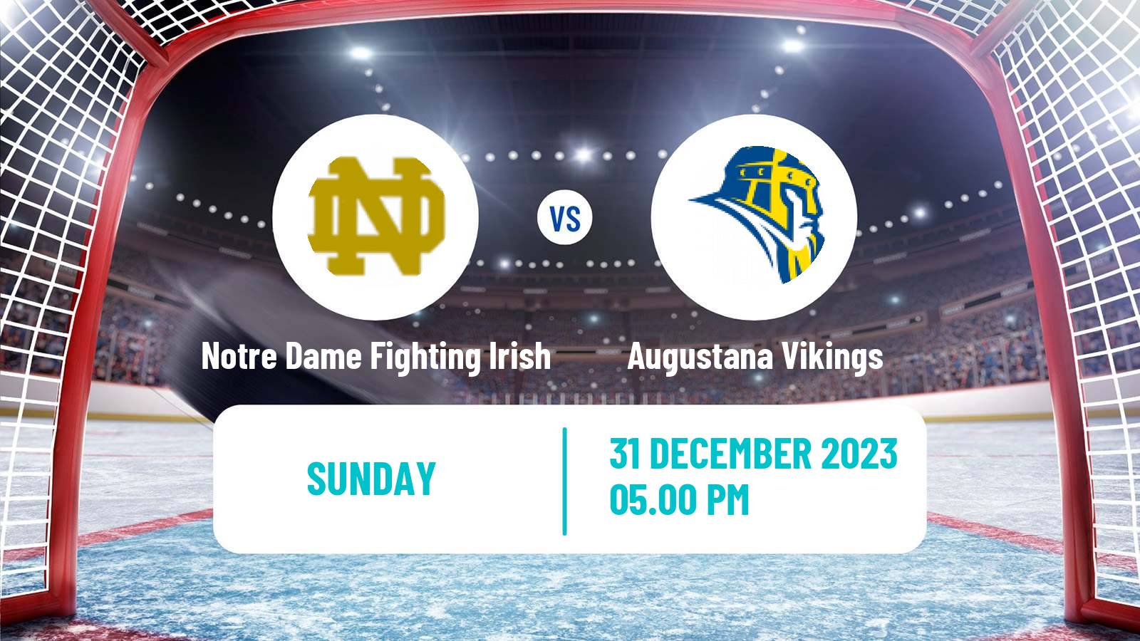 Hockey NCAA Hockey Notre Dame Fighting Irish - Augustana Vikings