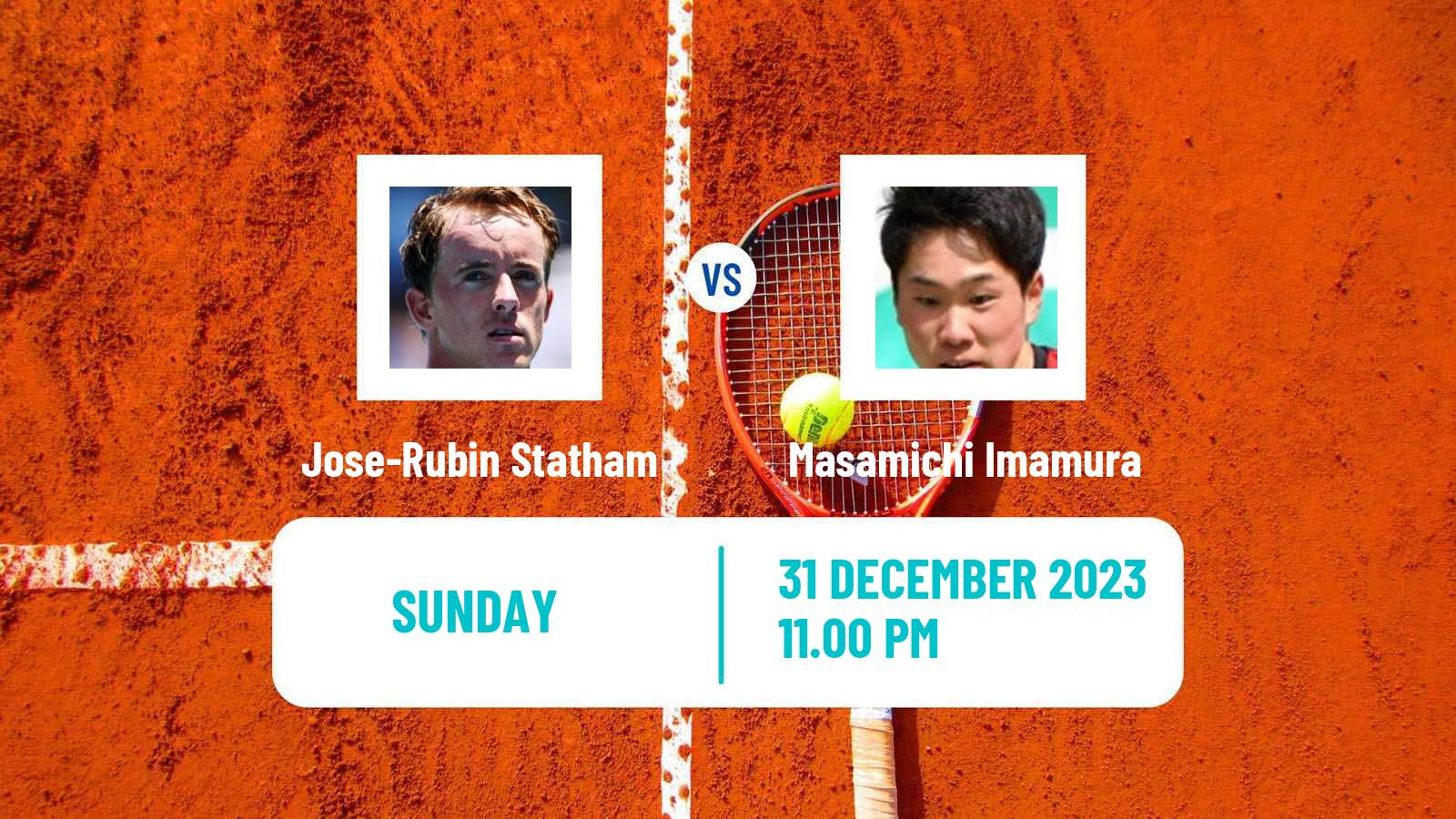 Tennis Noumea Challenger Men Jose-Rubin Statham - Masamichi Imamura