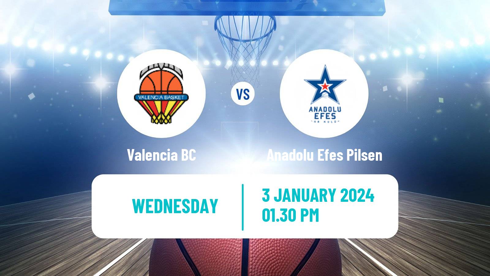 Basketball Euroleague Valencia - Anadolu Efes Pilsen